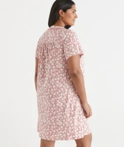 Petal Print Short Sleeve Nightie