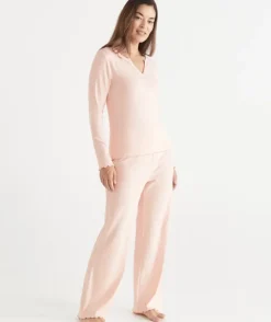 Pointelle Long Sleeve Pyjama Top