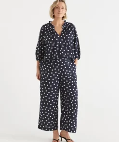 Polka Dot Flat Front Culotte