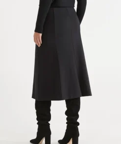 Ponte A-Line Midi Skirt