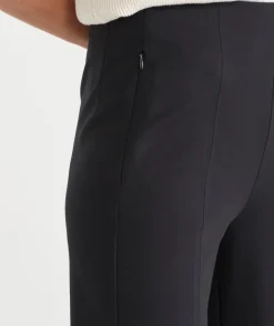 Ponte Pinstitch Culotte Pant - Black