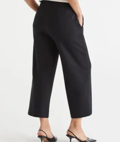 Ponte Pinstitch Culotte Pant - Black
