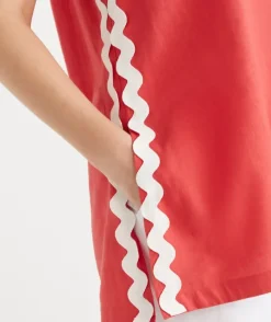 Ric Rac Sleeveless Tunic Top
