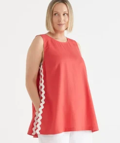 Ric Rac Sleeveless Tunic Top