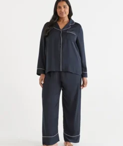 Satin Long Sleeve Pyjama Set