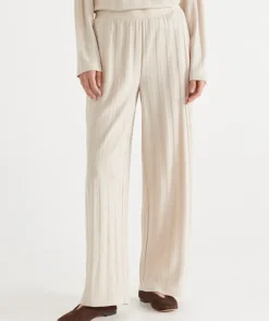 Self-Stripe Knit Pant