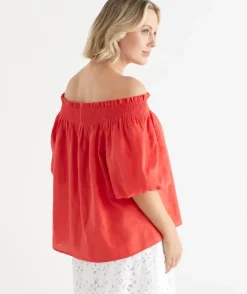 Short Sleeve Off The Shoulder Top