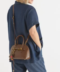 Snap-Hook Strap Cross Body Bag - Brown