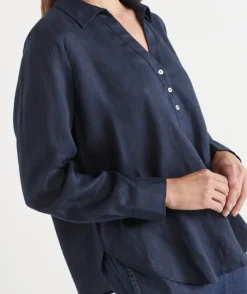 Split Back Long Sleeve Shirt