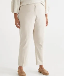 Tailored Stretch Tapered Pant - Natural Marle