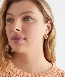Teardrop Hoop Earring - Gold