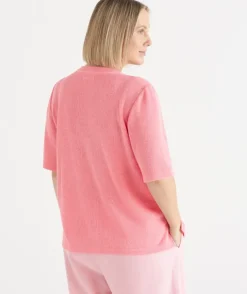 Textured Button Up Short Sleeve Top