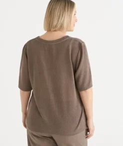 Textured Button Up Short Sleeve Top