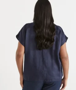 V Neck Panel Detail Top