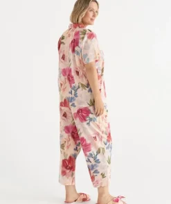 Vintage Floral Pyjama Set - Pink