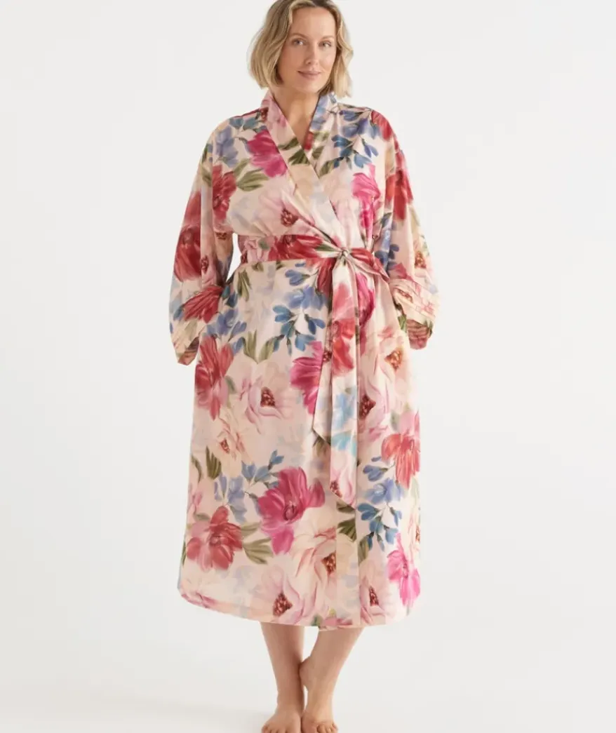 Vintage Floral Robe - Pink