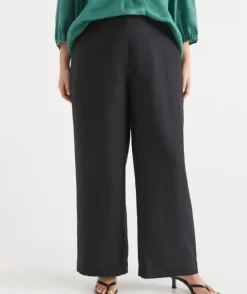 Wide Leg Tailored Linen Pant
