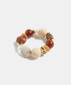 Wooden Pearl Stretch Bracelet