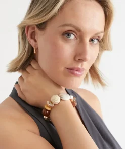 Wooden Pearl Stretch Bracelet