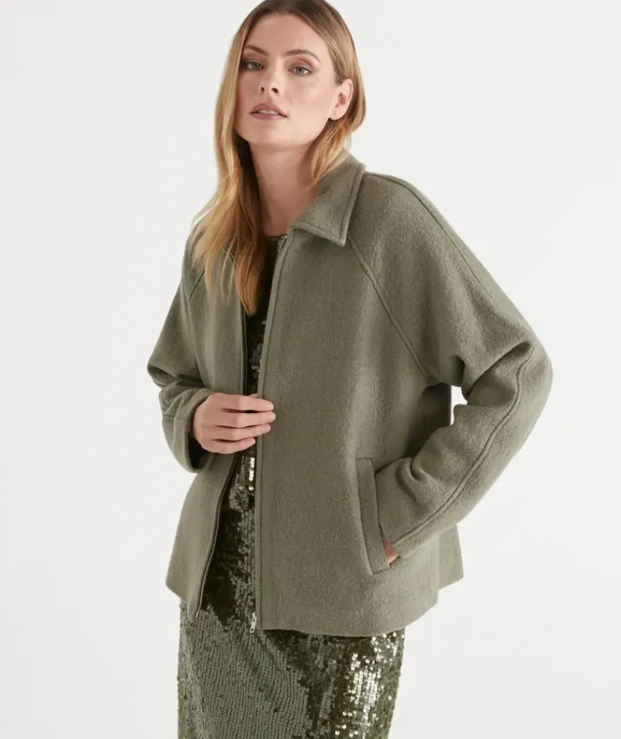 Zip Front Collared Jacket