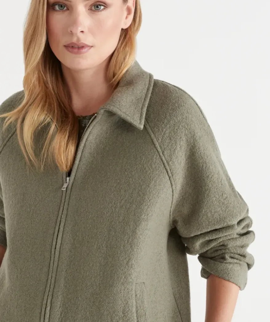 Zip Front Collared Jacket